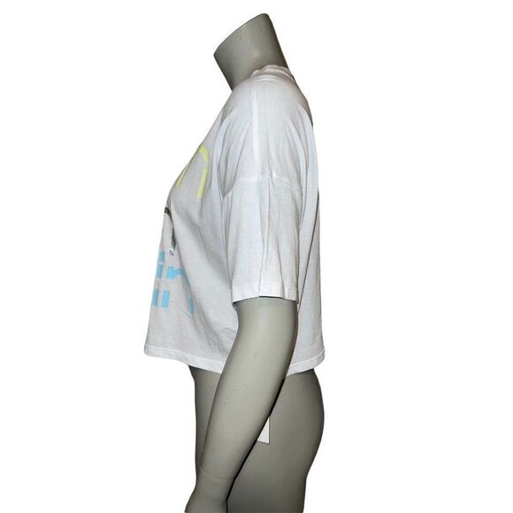 Calvin Klein Performance White Sliced Logo Cropped T-Shirt Women's Plus XXL NWT - Picture 5 of 8
